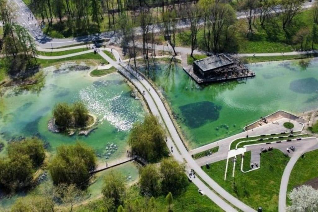 Nowoczesny Apartament Dabska Arena / Parking Krakow Bagian luar foto